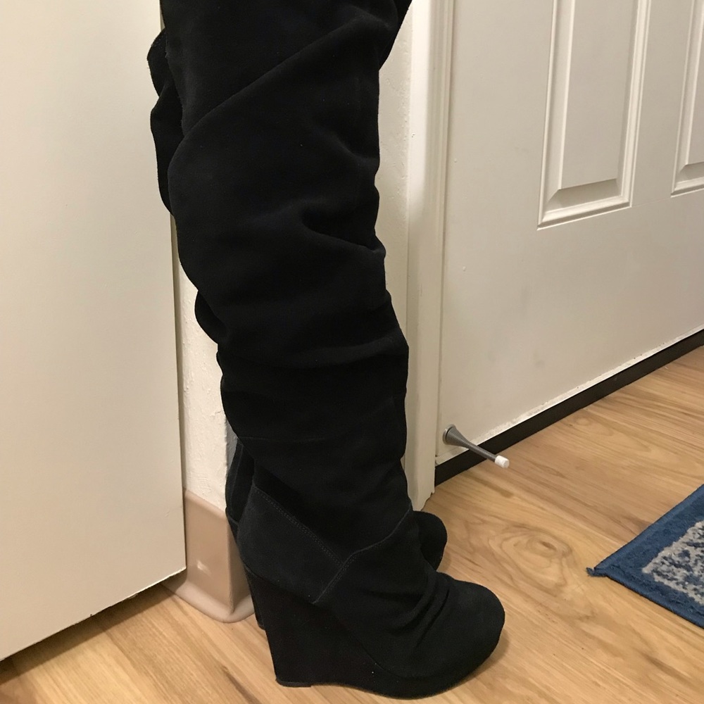Steve Madden Wedge Over the Knee Boots - Size 6
